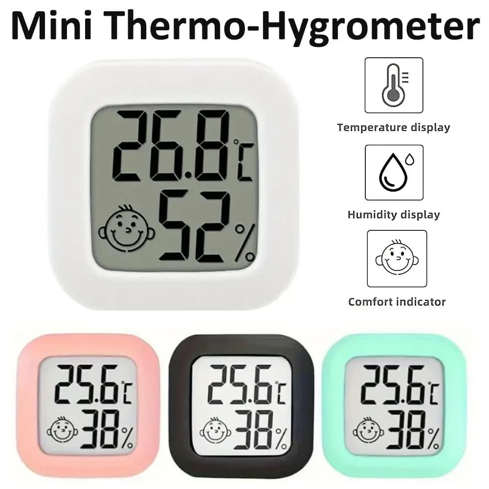 Digital thermometer Igrometer Internal ambient temperature LCD Electronic humidity meter Sensor Weather station for the house