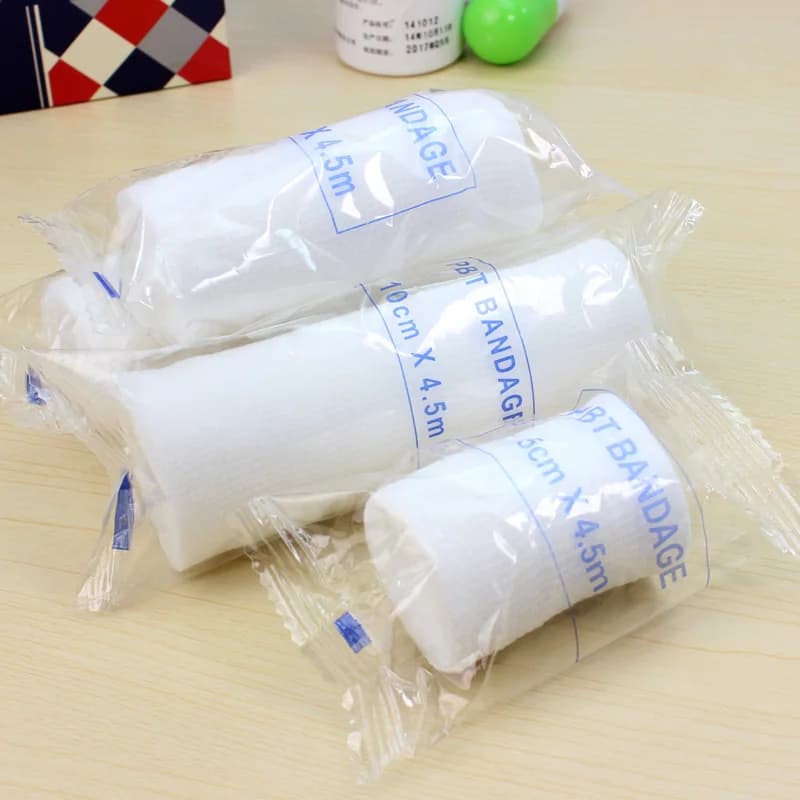 1 rotolo di benda elastica PBT kit di pronto soccorso rotolo di garza medicazione per ferite fasciatura per assistenza di emergenza infermieristica medica