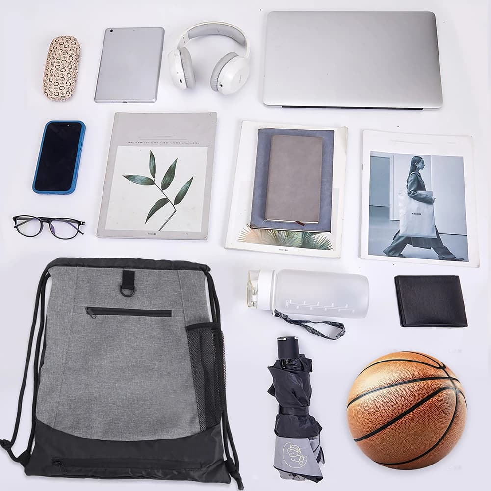 Zaino da calcio pieghevole con borsa a rete staccabile, borsa sportiva in nylon resistente all'usura, zaino per palloni da pallavolo, baseball, yoga
