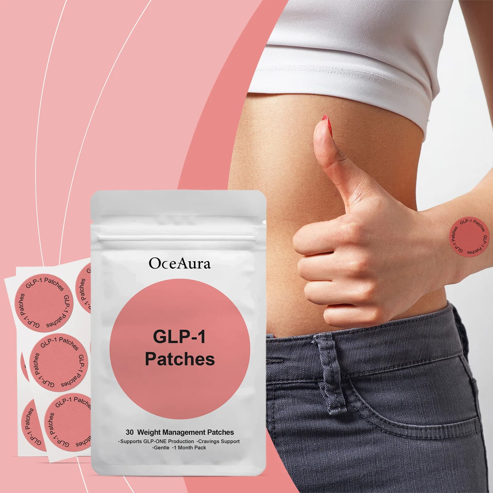 Patch gentile: 30 cerotti per l'equilibrio metabolico, berberina, rilascio costante, vegano, confezione da 1 mese Compresse per la cura del corpo