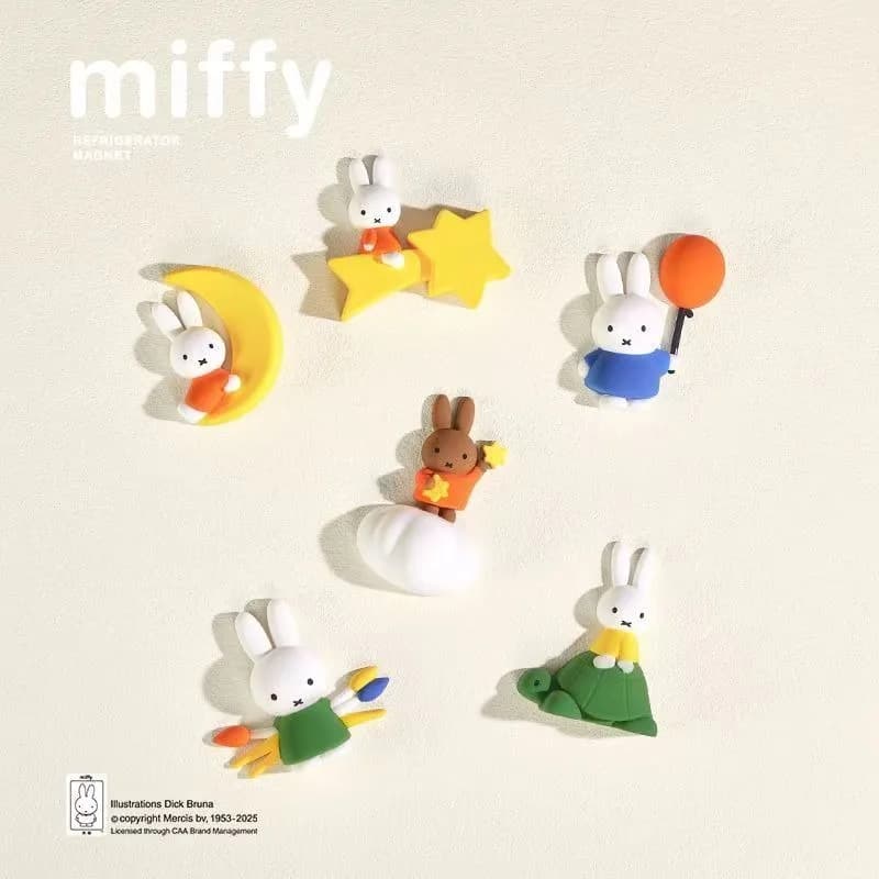 Magnete per Frigorifero Originale Miffy con Design a Palloncino, Confezione Misteriosa con Personaggi Cartoon Snuffy, Boris, Grunty, Regalo