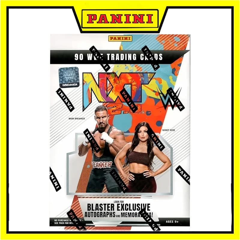 Collezione Panini WWE NXT 2.0 2022 Blaster Box, set di 90 carte wrestling Superstar Holo e rare, confezione regalo ufficiale di carte collezionabili