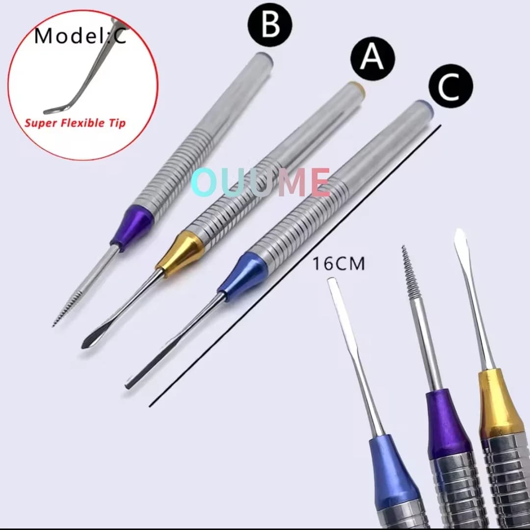 3 dental pieces flexible periodom power tooth extraction set titanium tip teeth extractor flexible tool for dental periodontal instruments