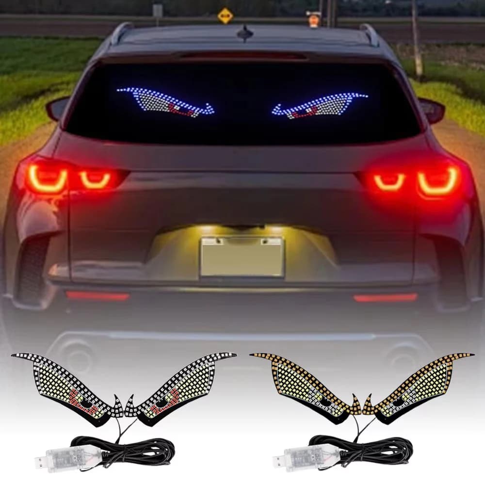 Decorative LED Lights to Car Eyes, USB Warning Lights, Demone Eye Dynamic Lights, Atmosphere Lights, Auto Accessories