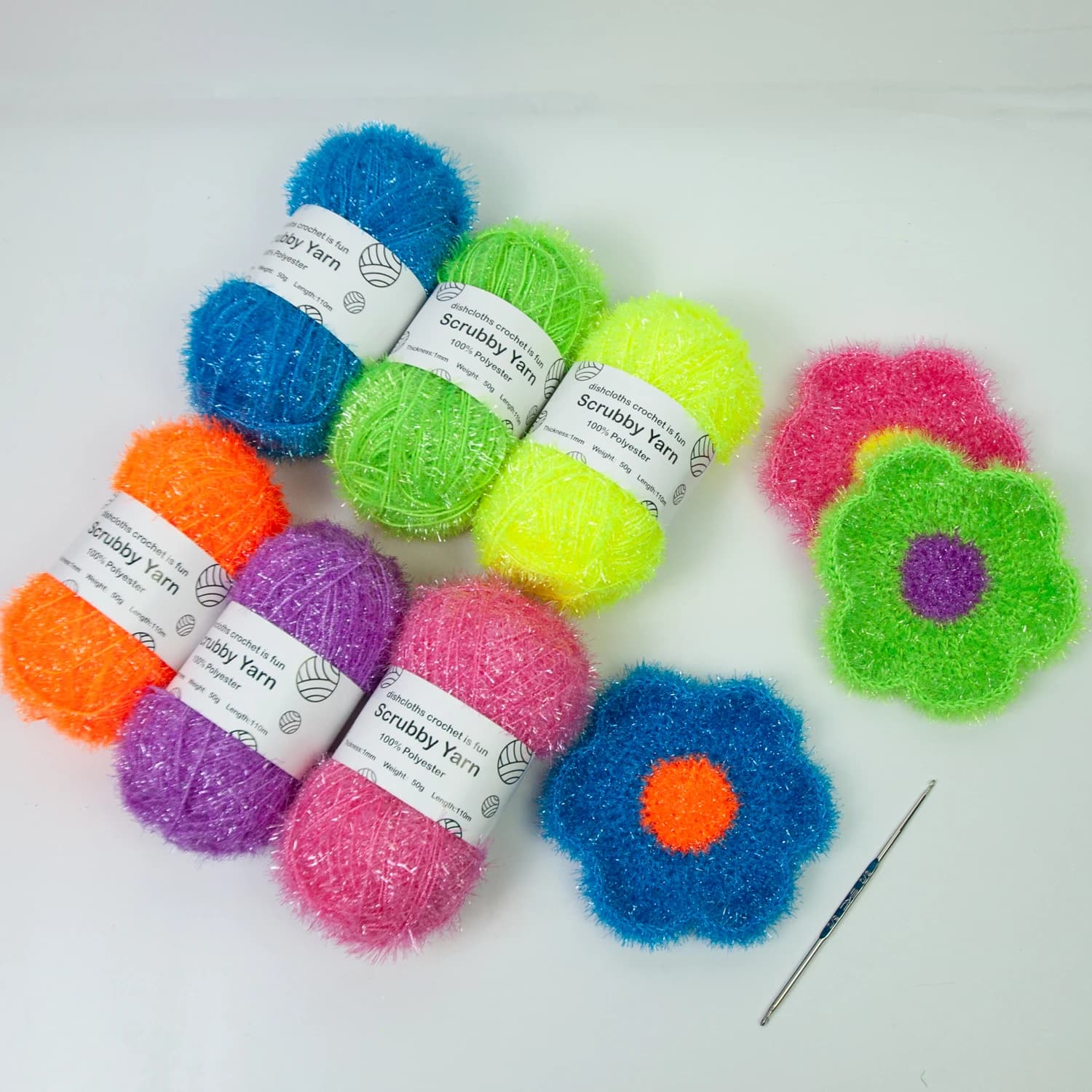 Sparkling Acrylic Yarn High-end Glass Fiber Thread Used for Hand Weaving DIY Bags Hats Scarves Jackets