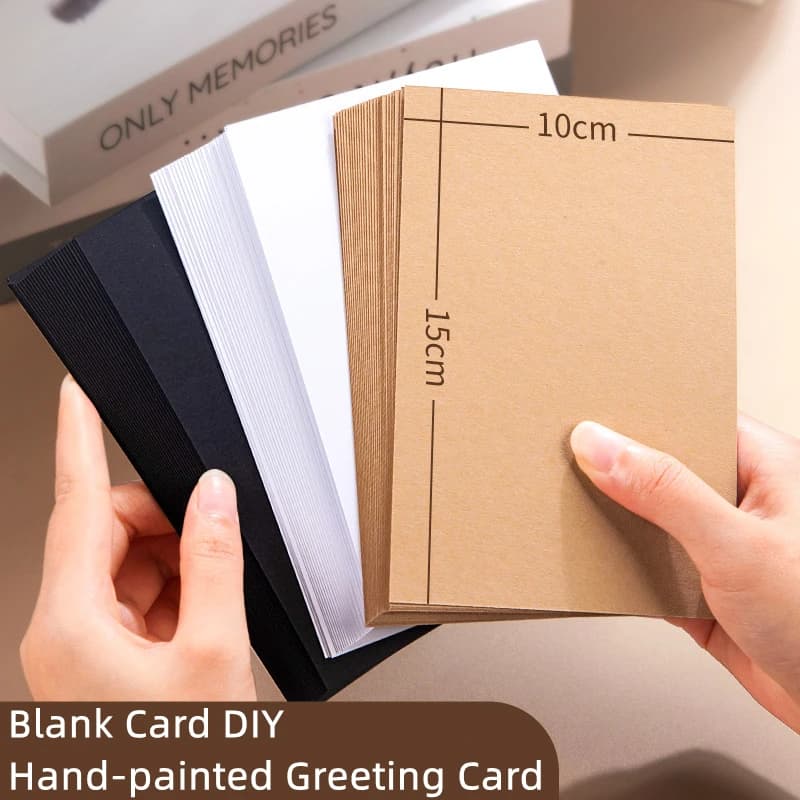 20/50/100pcs Addensare Carta di Carta Kraft Retro Double Sided Parola Carta FAI DA TE Cartolina Regalo di Auguri Invito Carta Nota carta