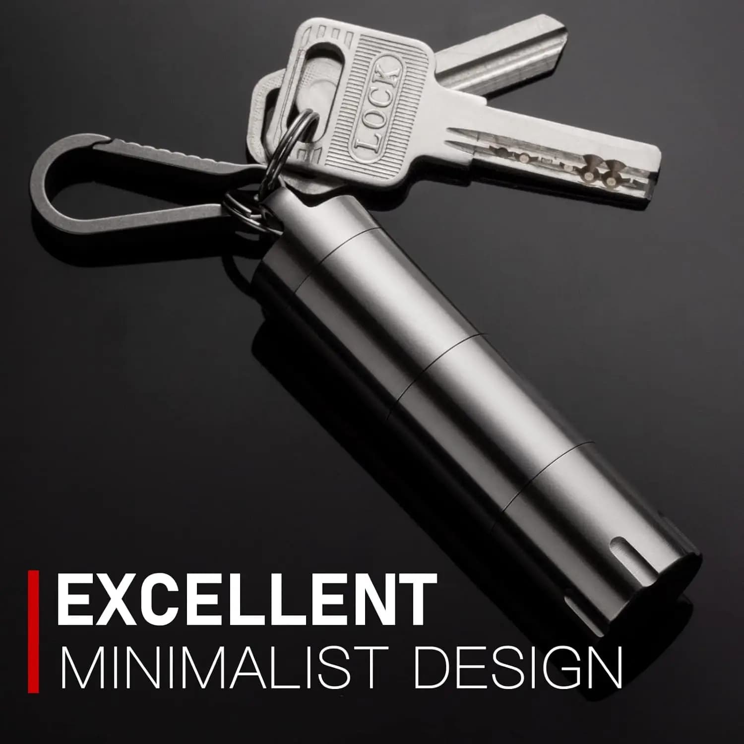 TISUR Mini frame holder, small titanium keychain, portable pill holder waterproof pocket holder for vitamins