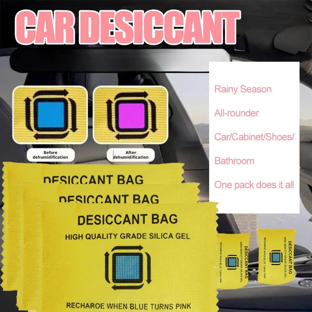 Borsa per deumidificatore per auto essiccante in gel di silice che cambia colore Borsa a prova di umidità per veicoli assorbitore di umidità per la casa