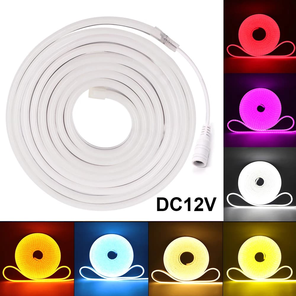 Striscia al neon impermeabile IP67 12V 2835 120Leds/M Nastro flessibile per decorazioni esterne Bianco/Rosa/Blu/Rosso/Verde Insegna al neon fai da te