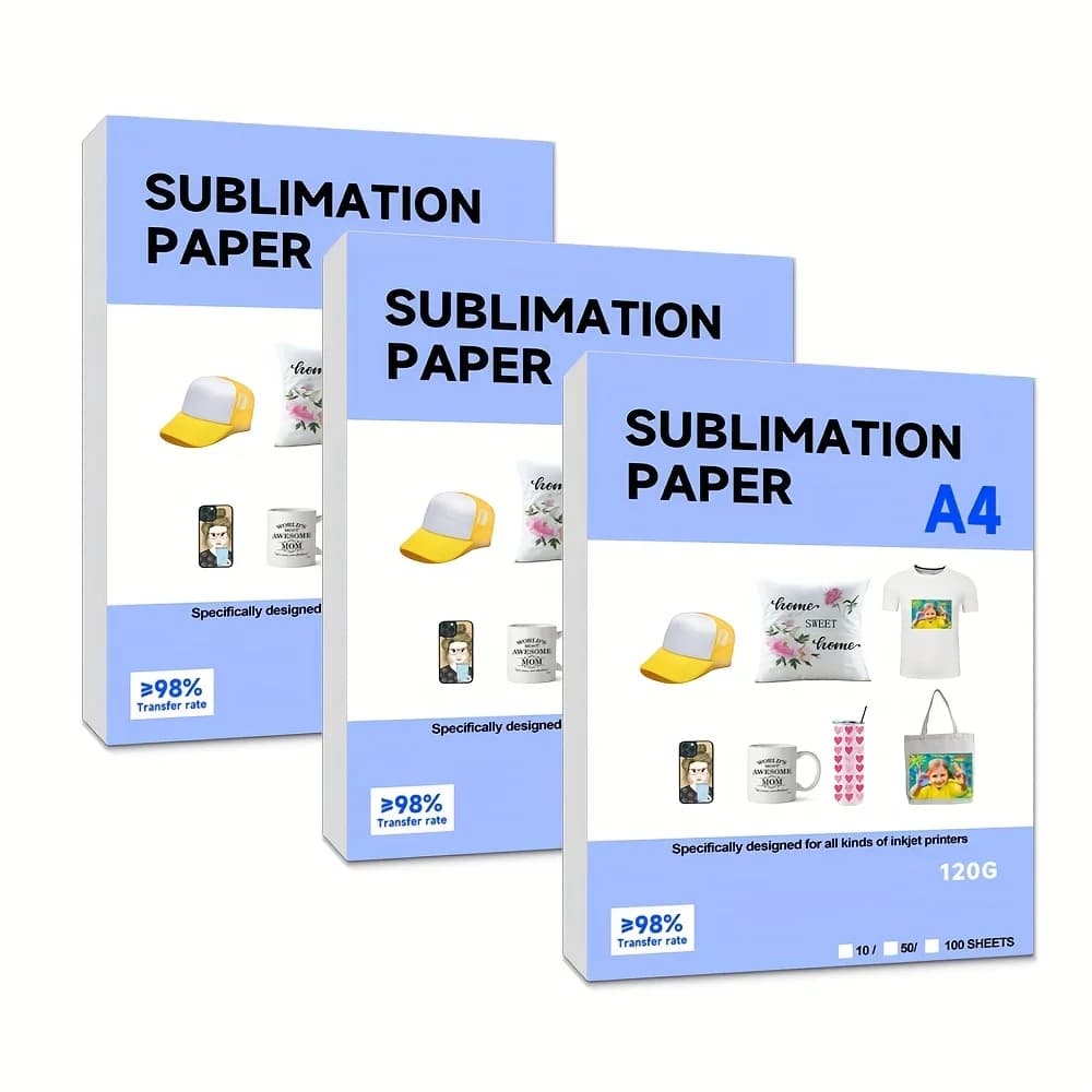 300 Sheets Sublimation Paper A4 Size,High Transfer Rat, High-Quality, ,Perfect for Mugs,Tumblers,T-Shirts, Vibrant Colors