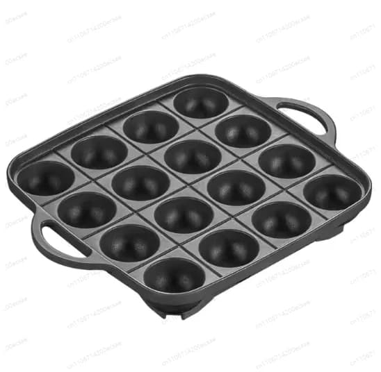Padella per Takoyaki a 16 Fori, Pratica e Facile da Usare, per Campeggio, Casa, Ristorante, Feste all'Aperto