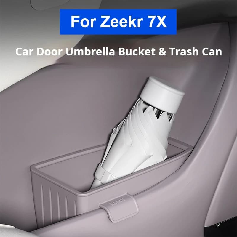 Per Zeekr 7X porta auto ombrellone organizzatore scatola di immagazzinaggio multifunzionale cestino in silicone impermeabile accessori per riporre auto
