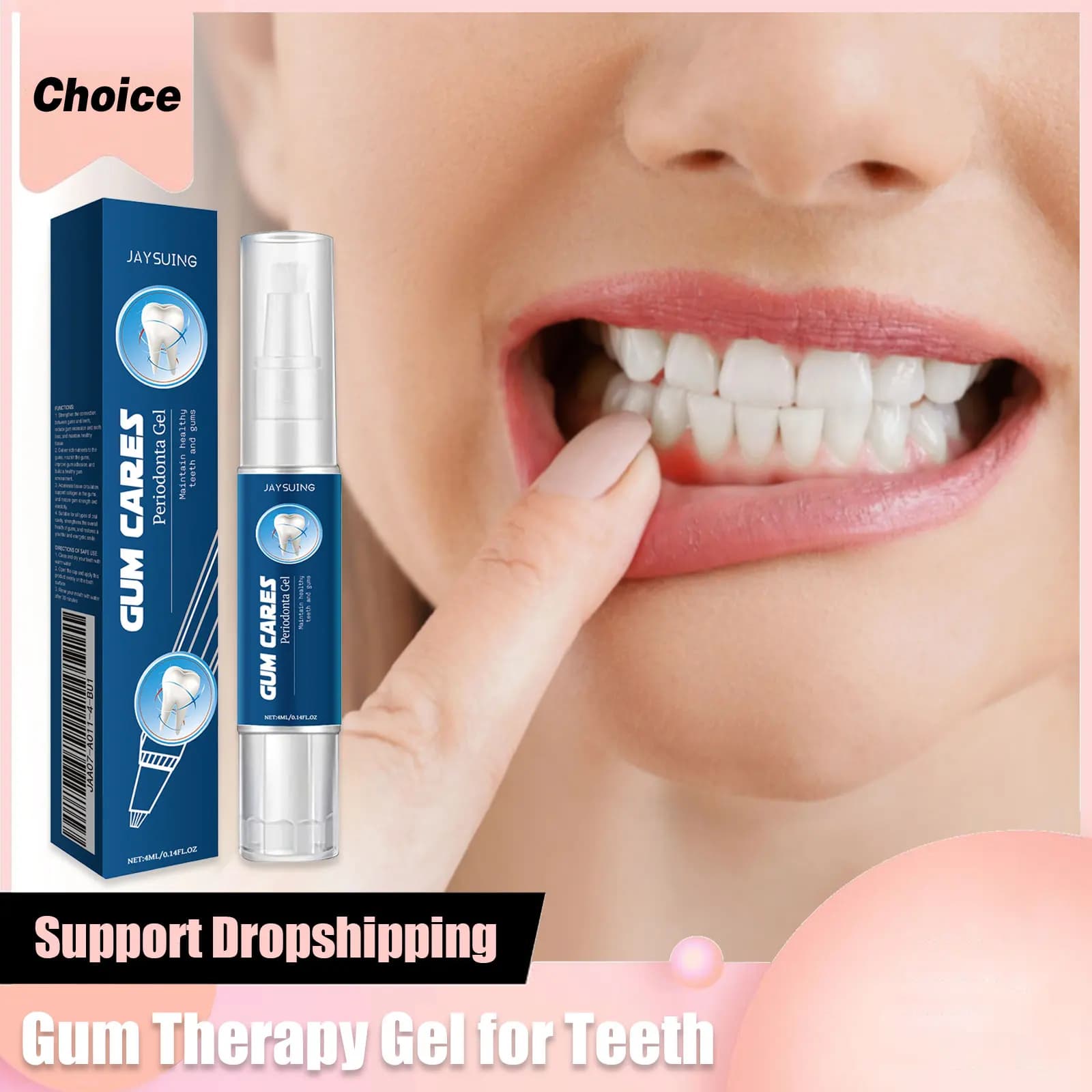 Gel per terapia delle gengive Penna sbiancante per denti Essenza Nessuna sensibilità Rimuove macchie Schiarente Infiammazione delle gengive Sorriso Gel sbiancante per i denti