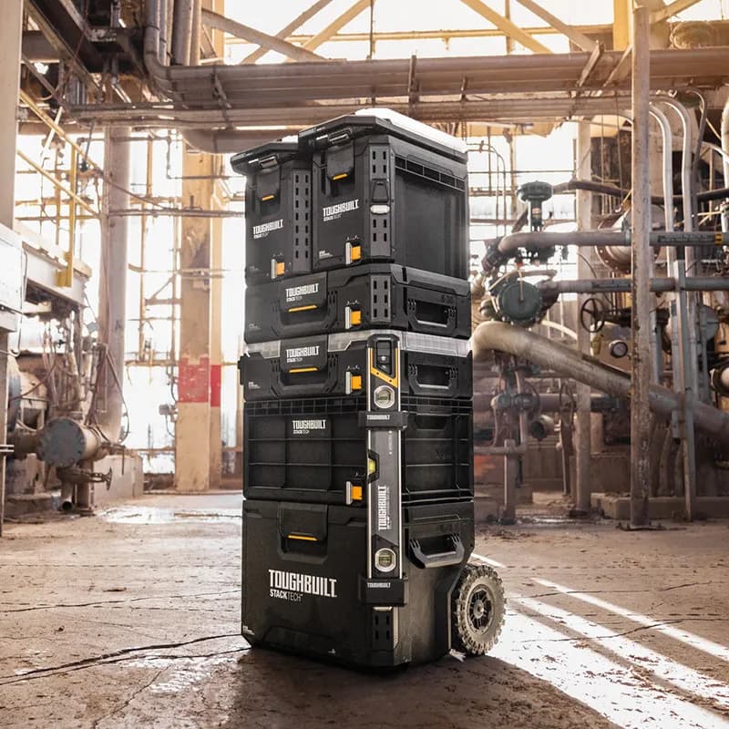TOUGHBUILT new design all-in-one toolbox, waterproof case stackable with electrician wheels, camping, vehicles and repairs