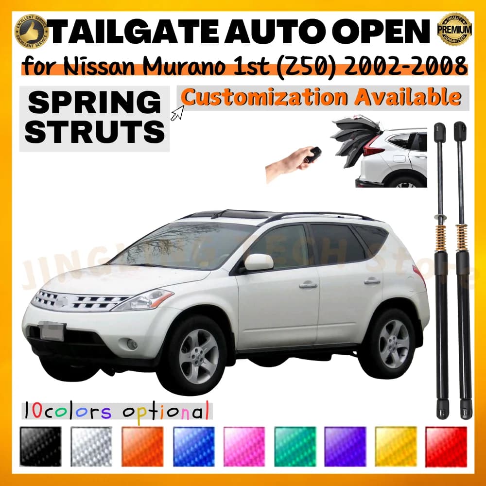 Qty(2) Trunk Struts with Spring for Nissan Murano 1st Gen (Z50) SUV 2002-2008 Rear Tailgate Boot Lift Supports Shock Absorbers