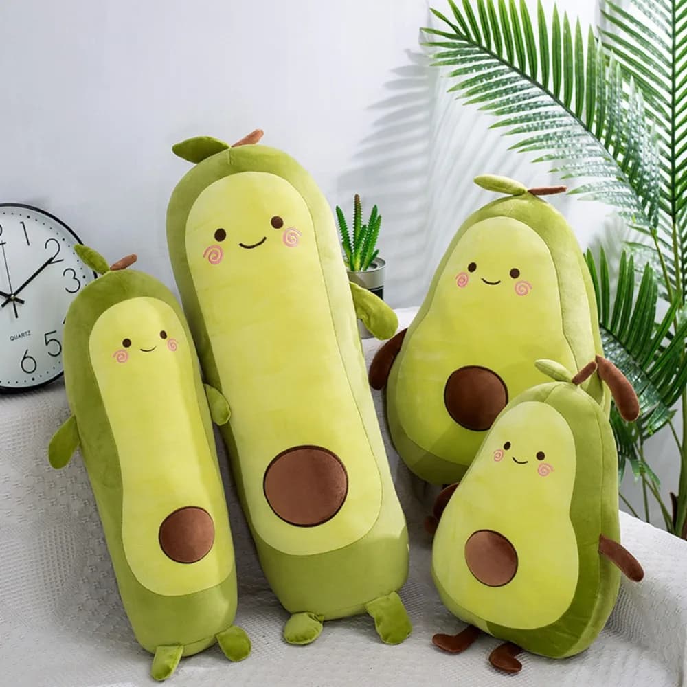 Bambola di Avocado di frutta ripiena verde gigante Avocado peluche bambola morbida grande cuscino per dormire compleanno regalo carino per la decorazione della stanza della ragazza