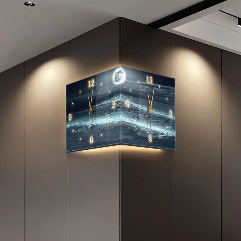 Orologi da Parete Digitali a LED di Lusso, Orologio Murale Artistico per Ristoranti e Soggiorni, Silenzioso, Stile Nordico, Decorazione per la Casa
