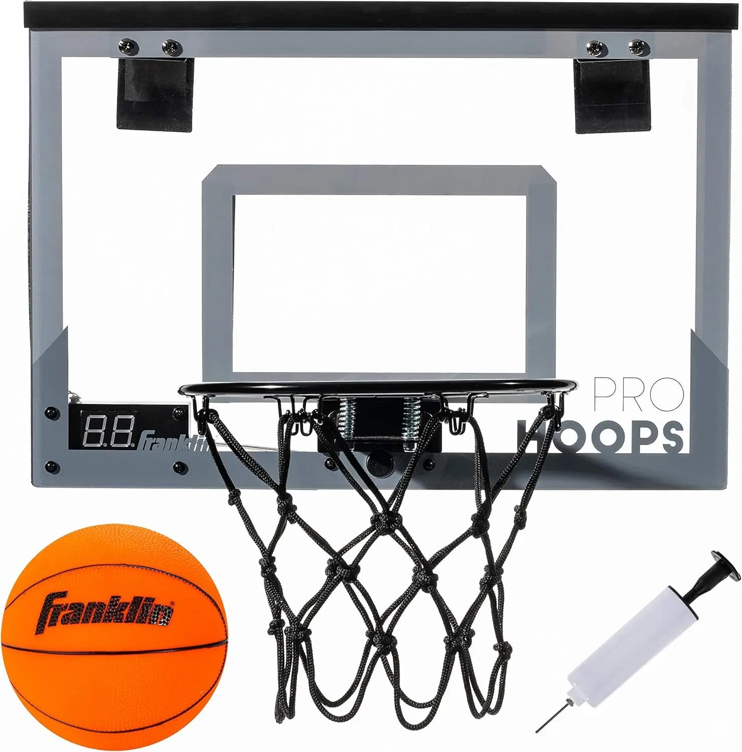 Indoor LED Basket Box with Steel Circle, Includes Ball and Pump, Bright Table for Fun Games