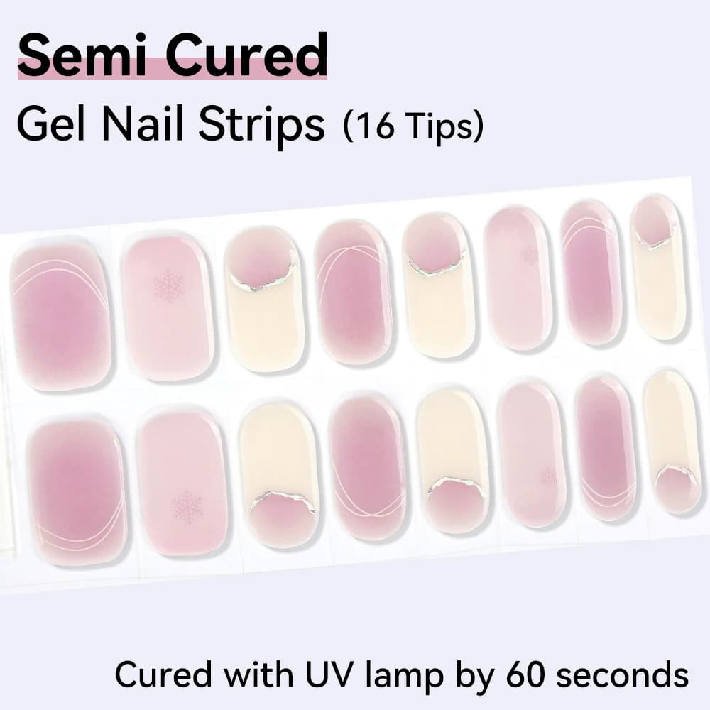 16 punte San Valentino adesivi per unghie in gel semicurato adesivo impermeabile a lunga durata strisce per unghie in gel a copertura totale lampada UV necessaria