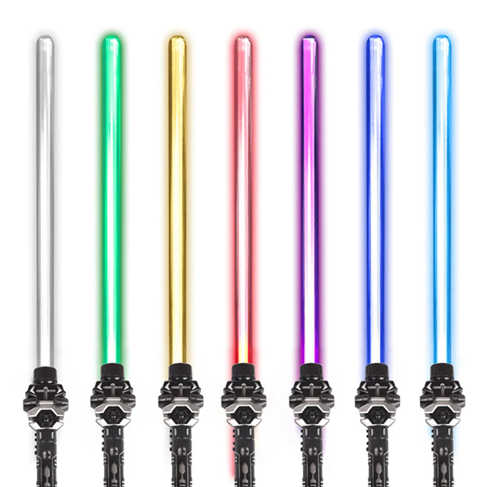 Spade laser scalabili a croce colorata giocattolo per bambini telescopico 7 colori lampeggianti luce esterna accelerometro giocattoli luminosi per bambini