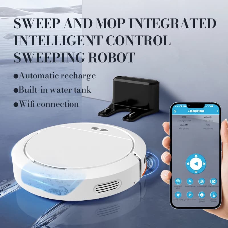 Aspirapolvere robot 2025 3 in 1 Sweep/Mop/Suction, carica automatica, controllo APP, programmazione, prevenzione automatica degli ostacoli, silenzioso per la casa