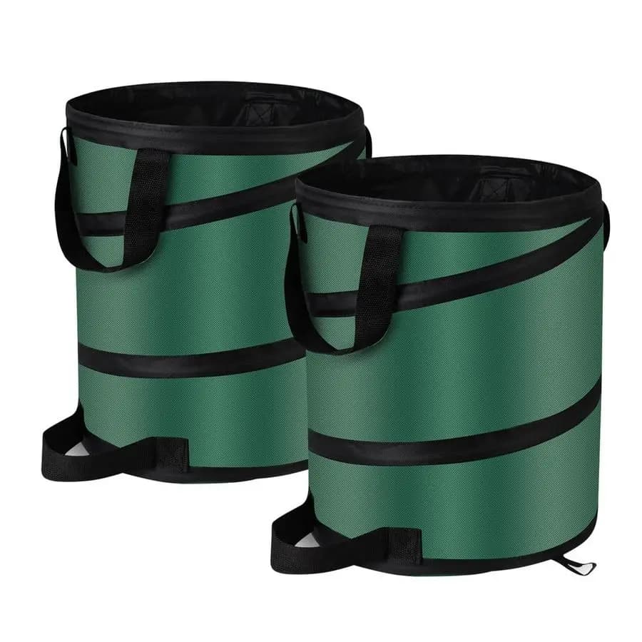 Cestini per rifiuti e riciclo a scomparsa, 14x16 pollici, pieghevoli per campeggio, esterni, in tessuto Oxford 600D impermeabile, riutilizzabili per rifiuti da giardino