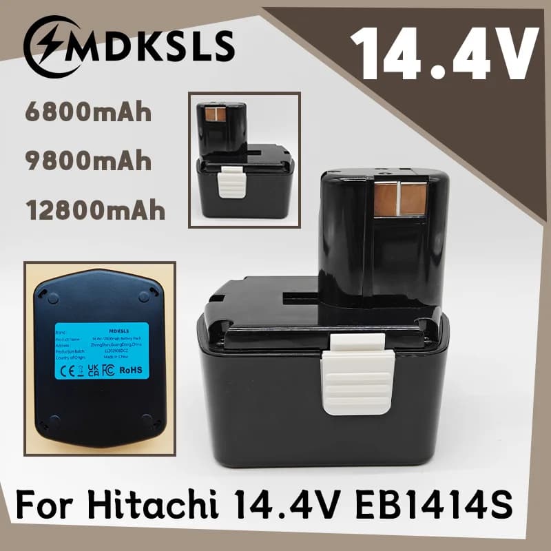 Original rechargeable battery for Hitachi 14.4V 12800mAh EB1414S EB14B EB1412S 14.4V EB14S DS14DL DV14DL CJ14DL DS14DVF3 NI-MH