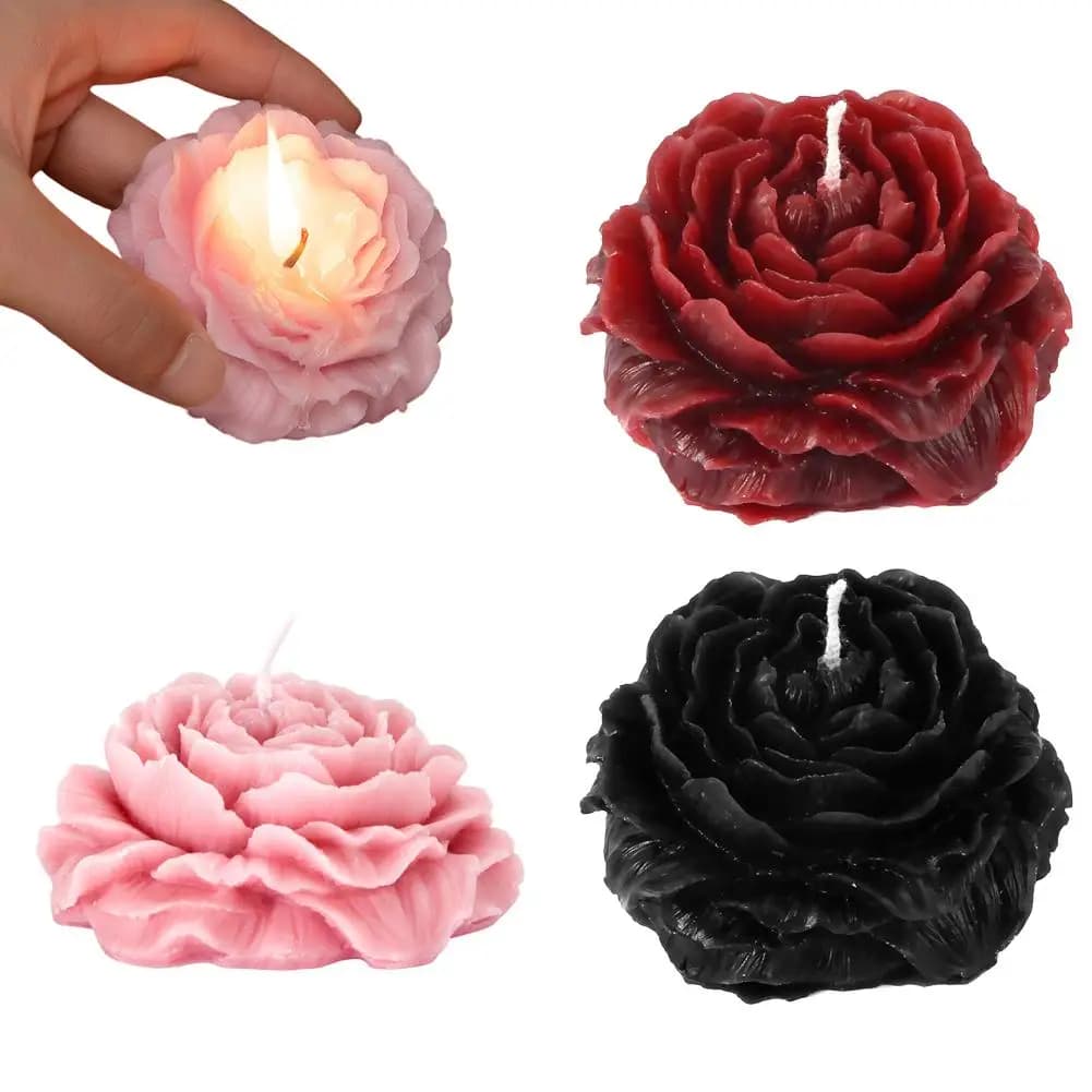 Candela alla Rosa Romantica, Cera Aromaterapica a Bassa Temperatura, Gioco Intimo per Coppie, Giocattolo per Adulti