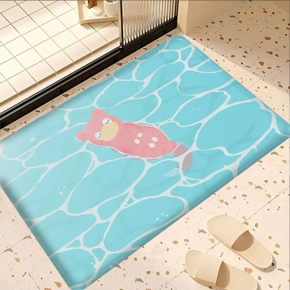 Cartoon Anime Slowpoke Simpatico zerbino d'ingresso Zerbino per la casa in stile nordico Tappetini per bagno-WC Tappetino per arredamento camera da letto dell'hotel