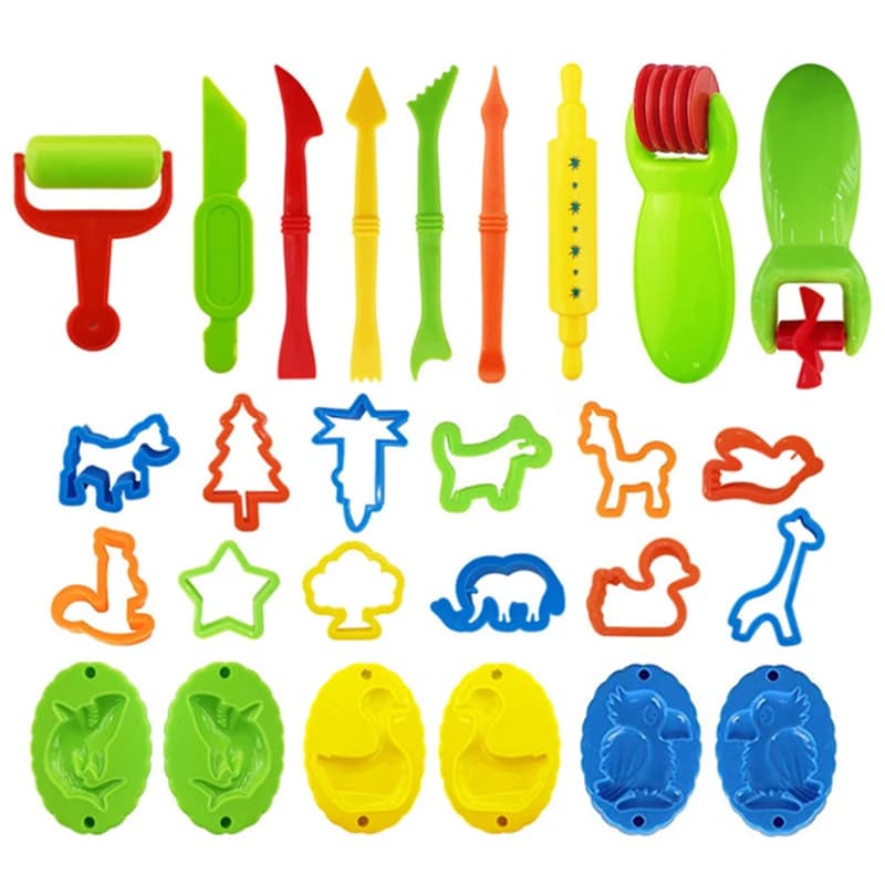 23 pezzi di accessori per argilla con vari stampi in plastica Set di strumenti per bambini Mattarelli Frese per bambini Strumento per plastilina