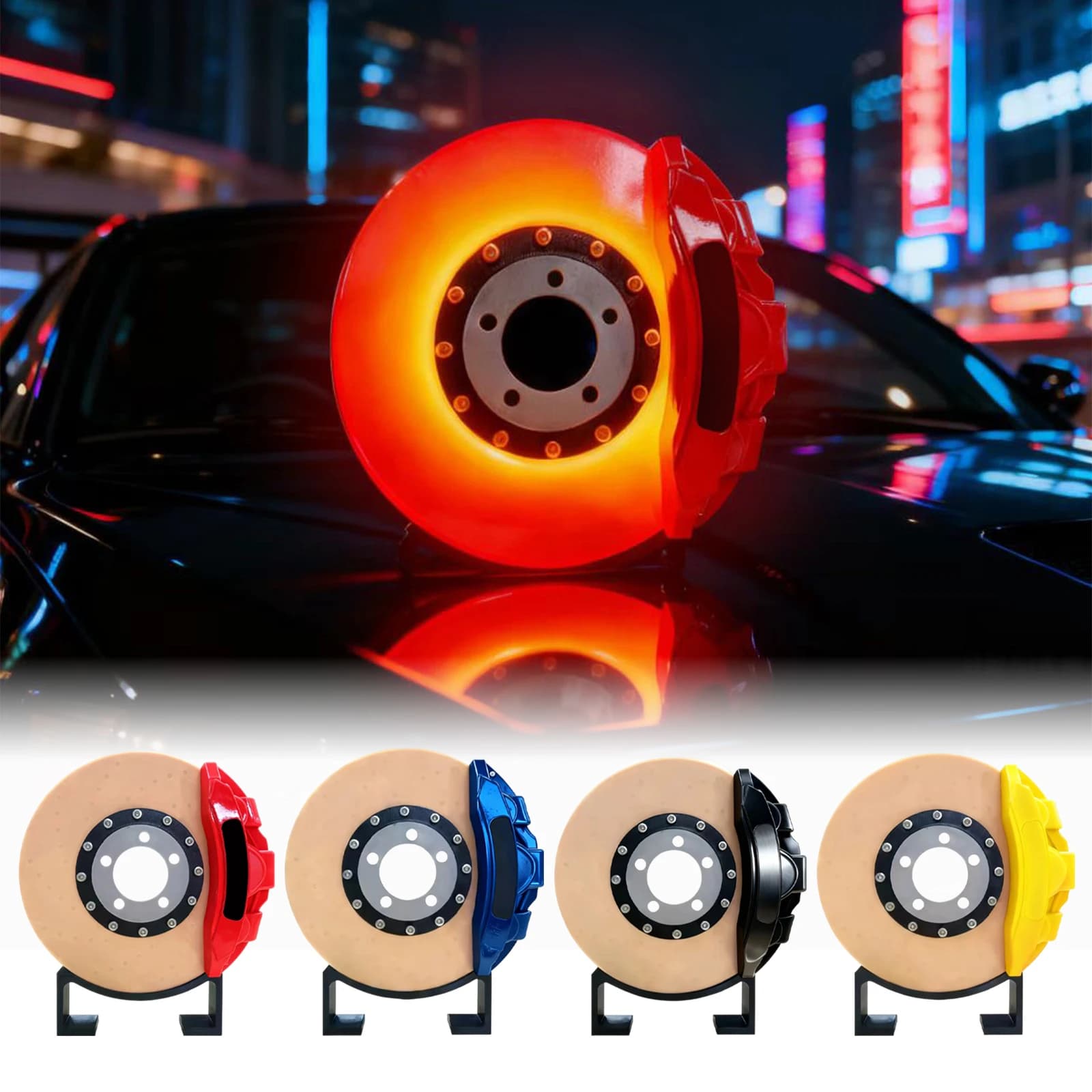 Disco freno Insegna al neon LED Decorazione da parete per garage Luce per amanti dell'auto e fan di corse Luce al neon alimentata tramite USB dimmerabile Regali di Natale
