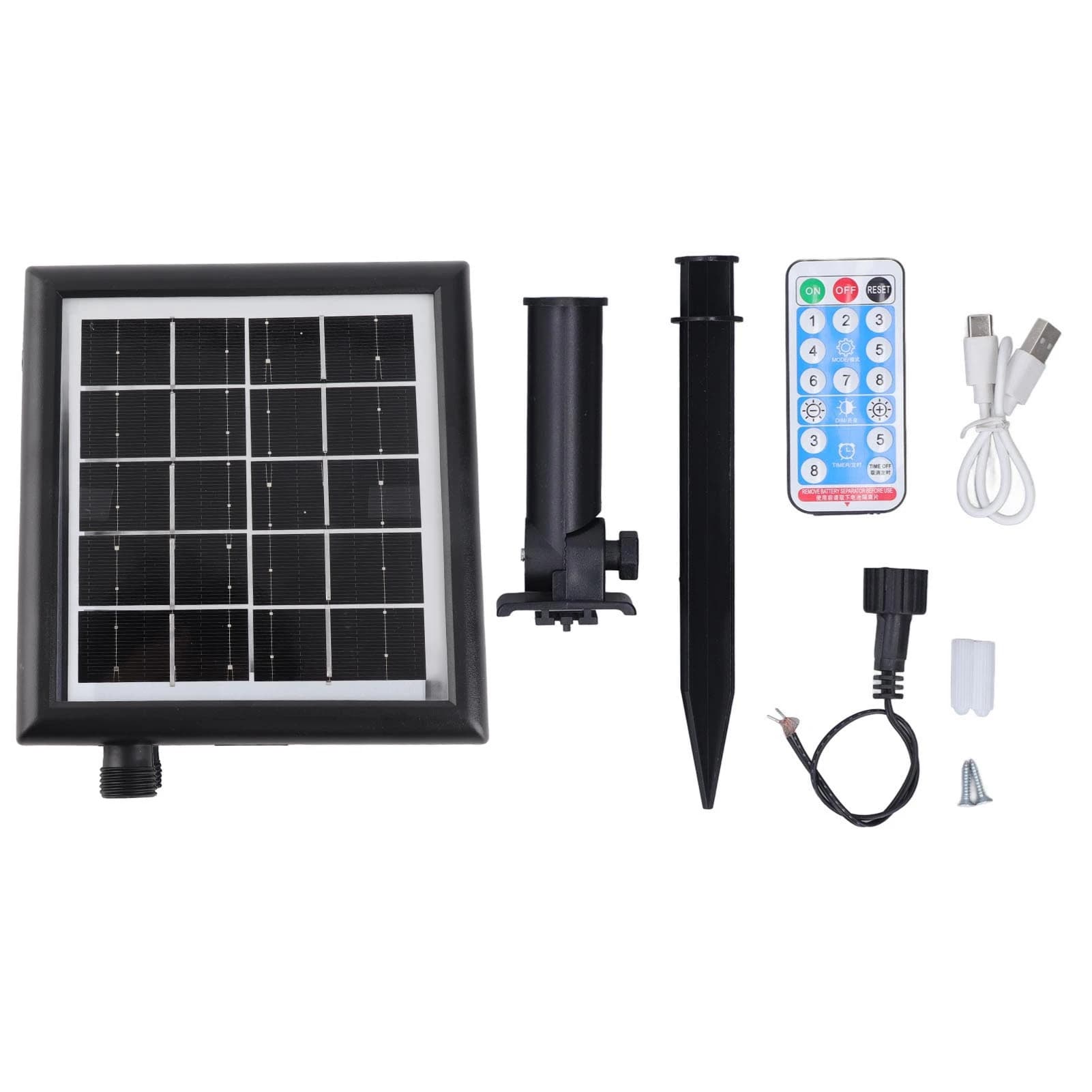 Centralina per Luci a Stringa LED, Ingresso 4.5V, Uscita 24V, 8 Modalità di Lampeggio, 5 Metri, Telecomando, Scatola di Controllo per Luci Solari a Stringa per Portico