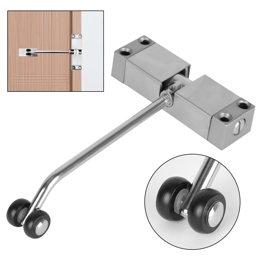 Hardware per porte per mobili durevoli Chiudiporta automatico a molla Dispositivo di chiusura per porte regolabile in acciaio inossidabile Serratura di sicurezza