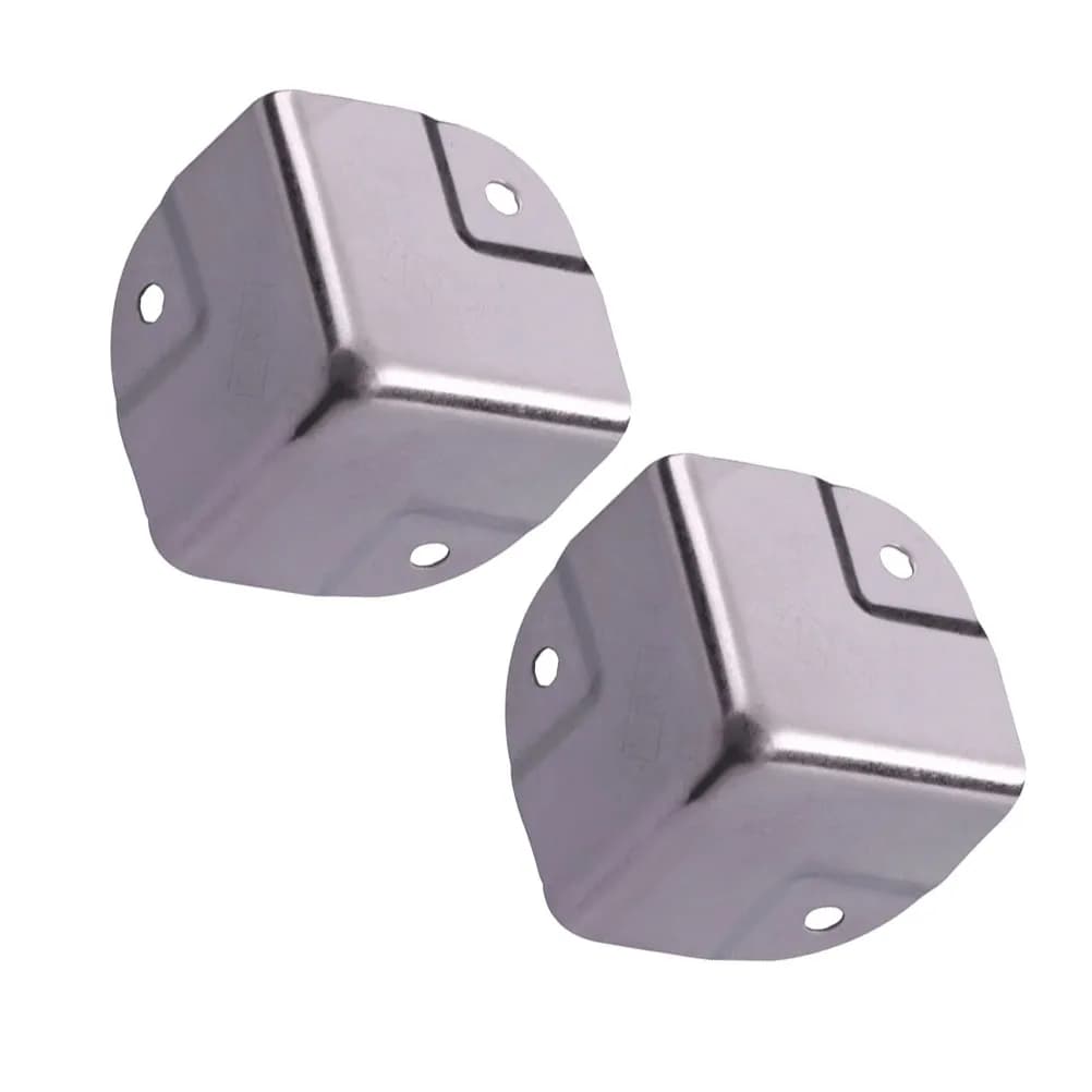 4Pcs Stainless Steel Corner Protectors for Furniture Edges Box Wrap Desk Table Night Stand Ottoman TV Stand Storage Box Decor