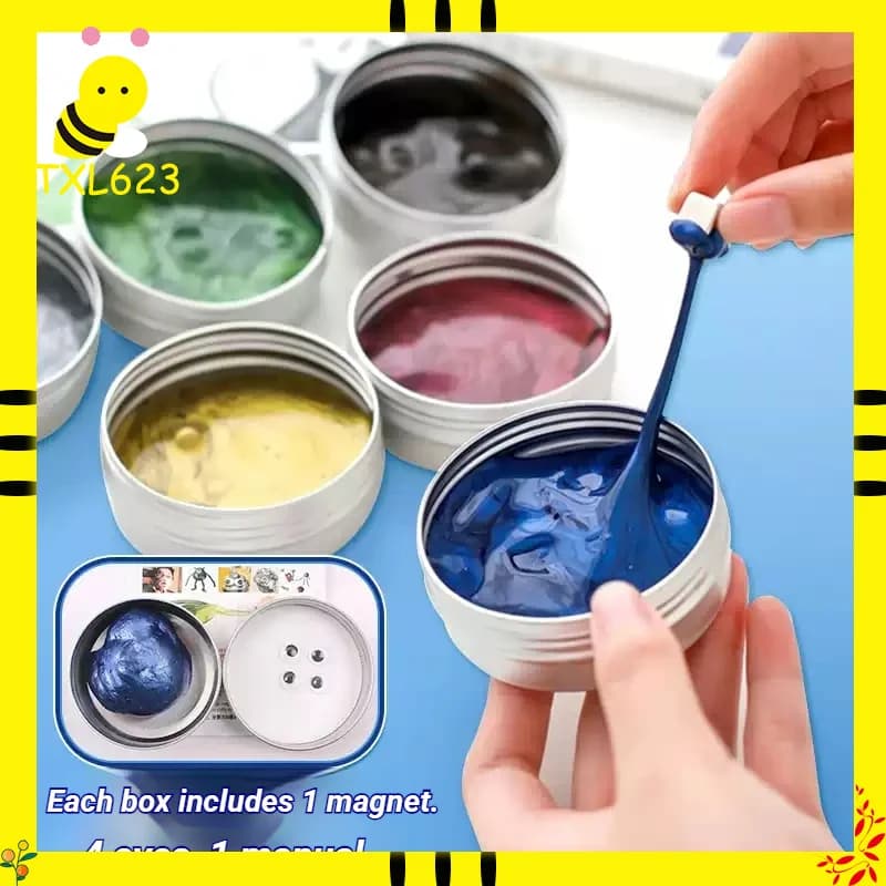 Slime magnetico, giocattolo magnetico che sfida la gravità, kit scientifico Black Tech, giocattolo educativo antistress per studenti delle scuole elementari, idea regalo.