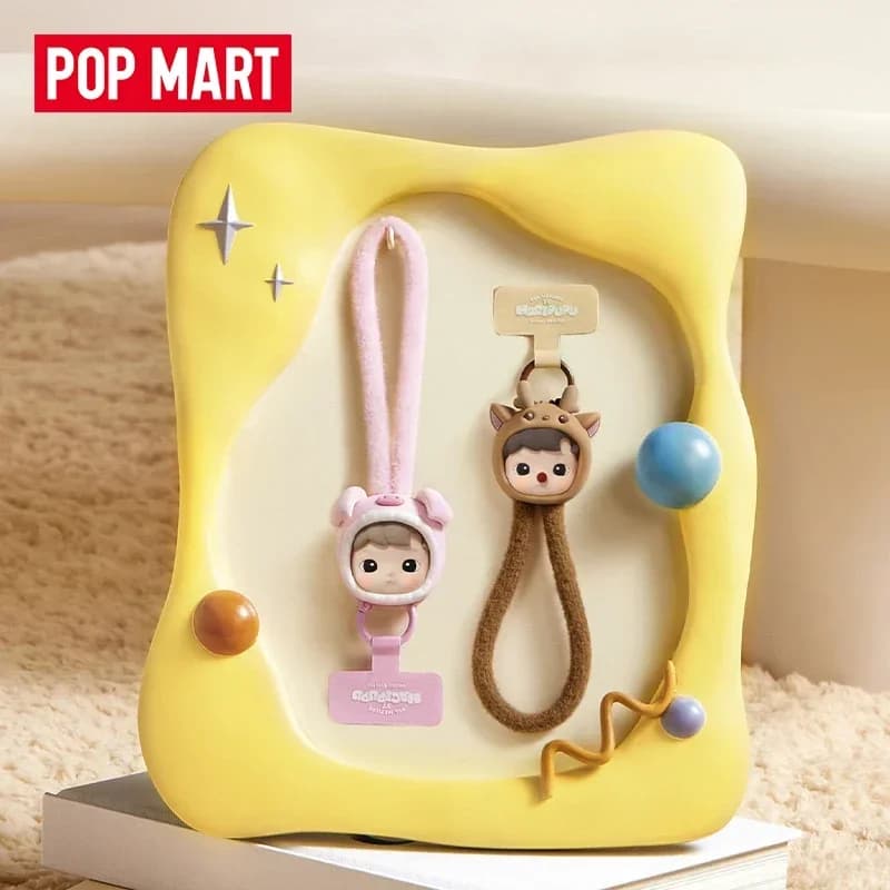 POP MART HACIPUPU SNUGGLE CON VOCI Serie Ciondolo per telefono cellulare Scatola cieca Scatola misteriosa Indovina Borsa Giocattoli Bambola Cute Anime Figure Deskt