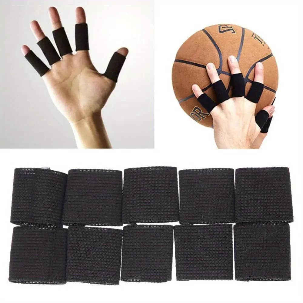 10 pieces of elastic protection for fingers, support for arthritis, basketball, elastic bands, finger protection, straight help