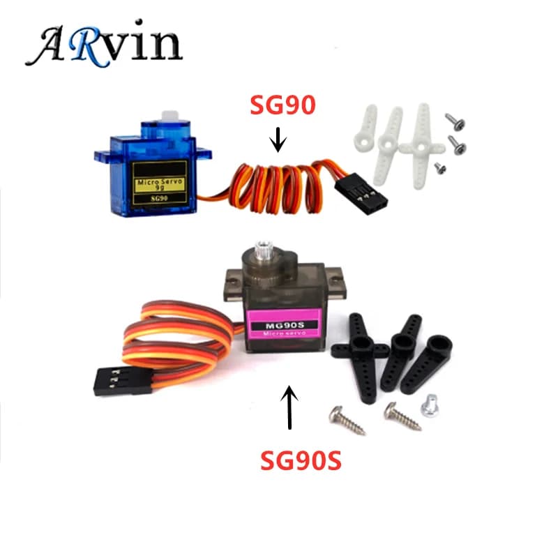 SG90 MG90S 9g Mini Micro Digital Servo 180/360 Rc Grades Air Copper Mini Boat Auto MG90 9G Trex 450 RC Robot