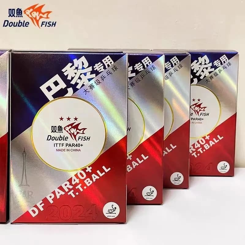 Palline da ping pong originali Double Fish DF PAR40 + Palline da ping pong professionali a 3 stelle ABS Nuovo materiale per standard da competizione