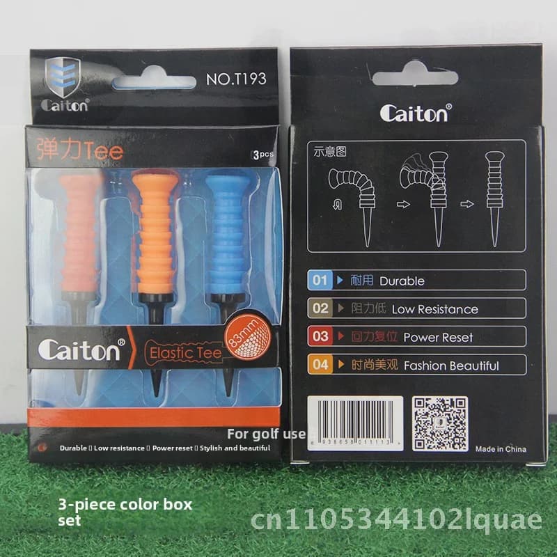 Pallina da golf con limite elastico con tee Pallina da allenamento da golf multicolore in gomma morbida per attrezzature sportive per il fitness Arancione Rosso Giallo Blu