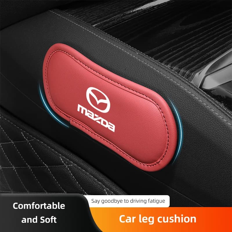 Cuscini poggiagambe in pelle per interni auto per Mazda 2 6 3 CX5 CX80 CX70 CX90 MX30 CX60 CX50 CX30 BT50 e-TPV CX3 CX8 Atenza