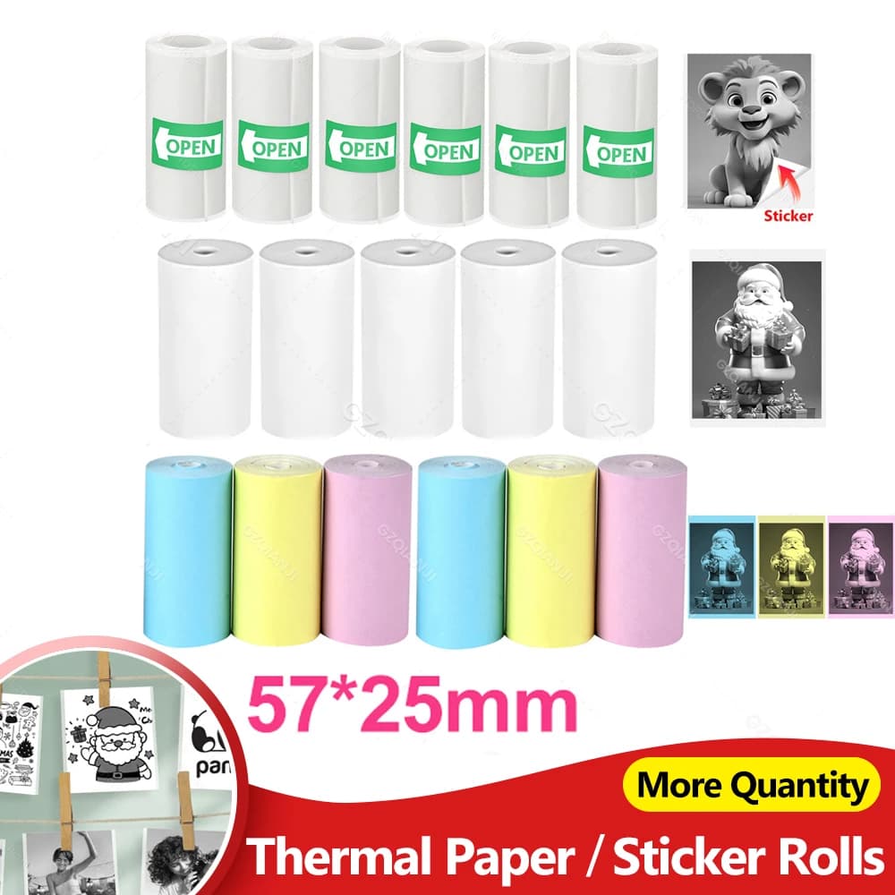 57*25 MILLIMETRI Thermal Card Label Wall decal Mini Printer Card Printer Card Printer Card Printer