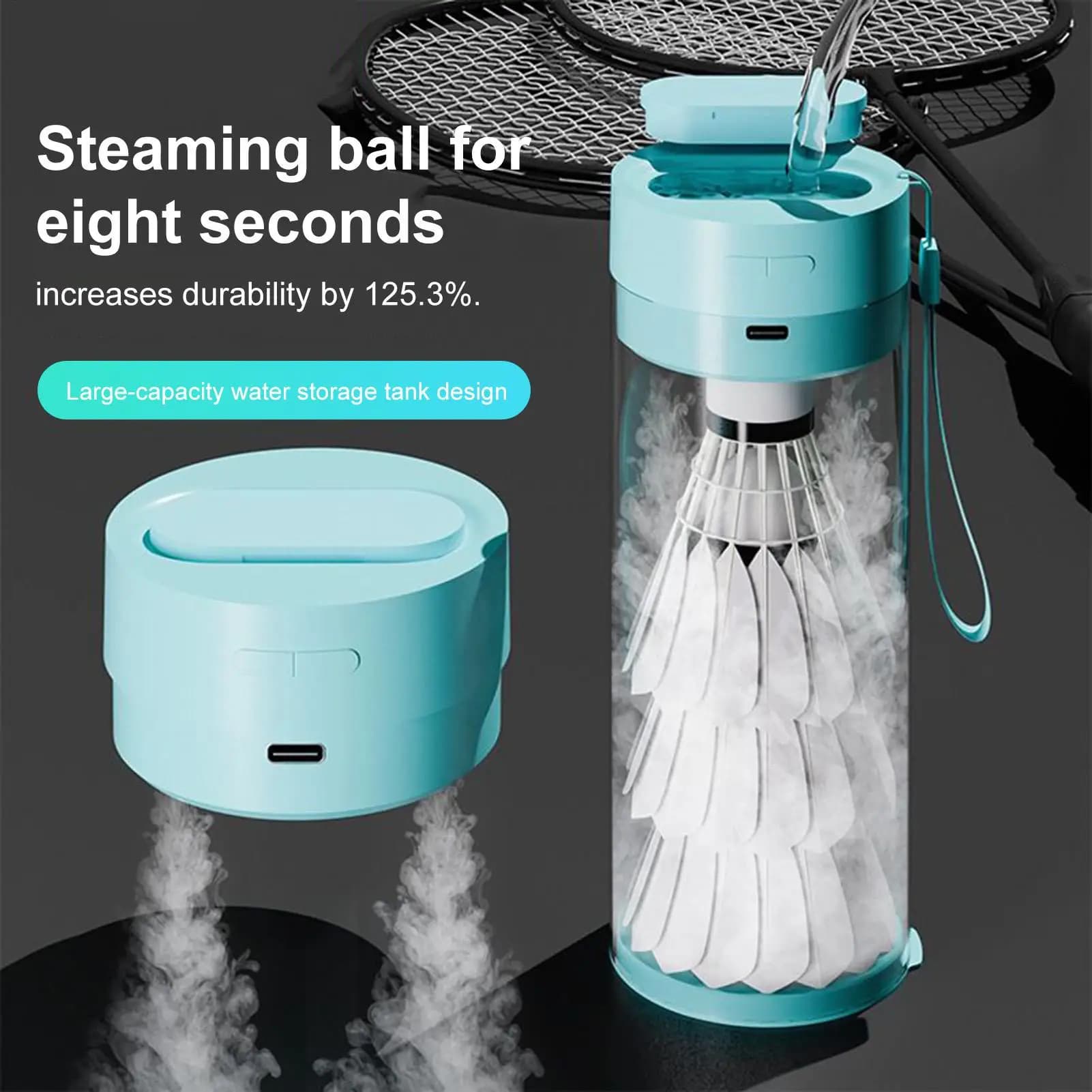 Umidificatore a Sfera per Volani da Badminton, Ricaricabile USB-C, Piccolo Dispositivo di Nebulizzazione per Adolescenti e Famiglie