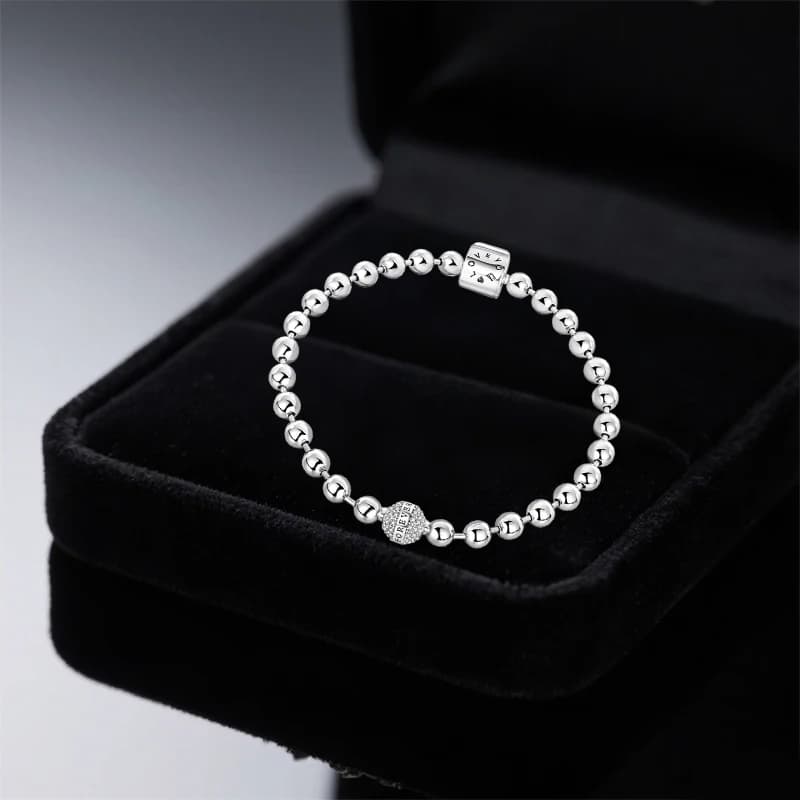 Braccialetti originali in argento sterling 925 Braccialetti Eternal Forever Love Catenacci Bracciale con ciondoli per perline per le donne Creazione di gioielli fai da te