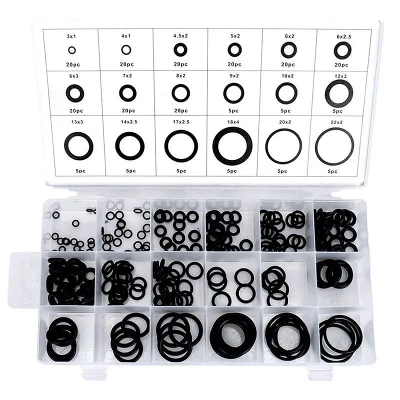 225 pezzi 18 dimensioni in gomma aria condizionata O Ring strumenti di riparazione Auto universali per Auto Set di anelli per refrigerante con Set di Kit di scatole di plastica