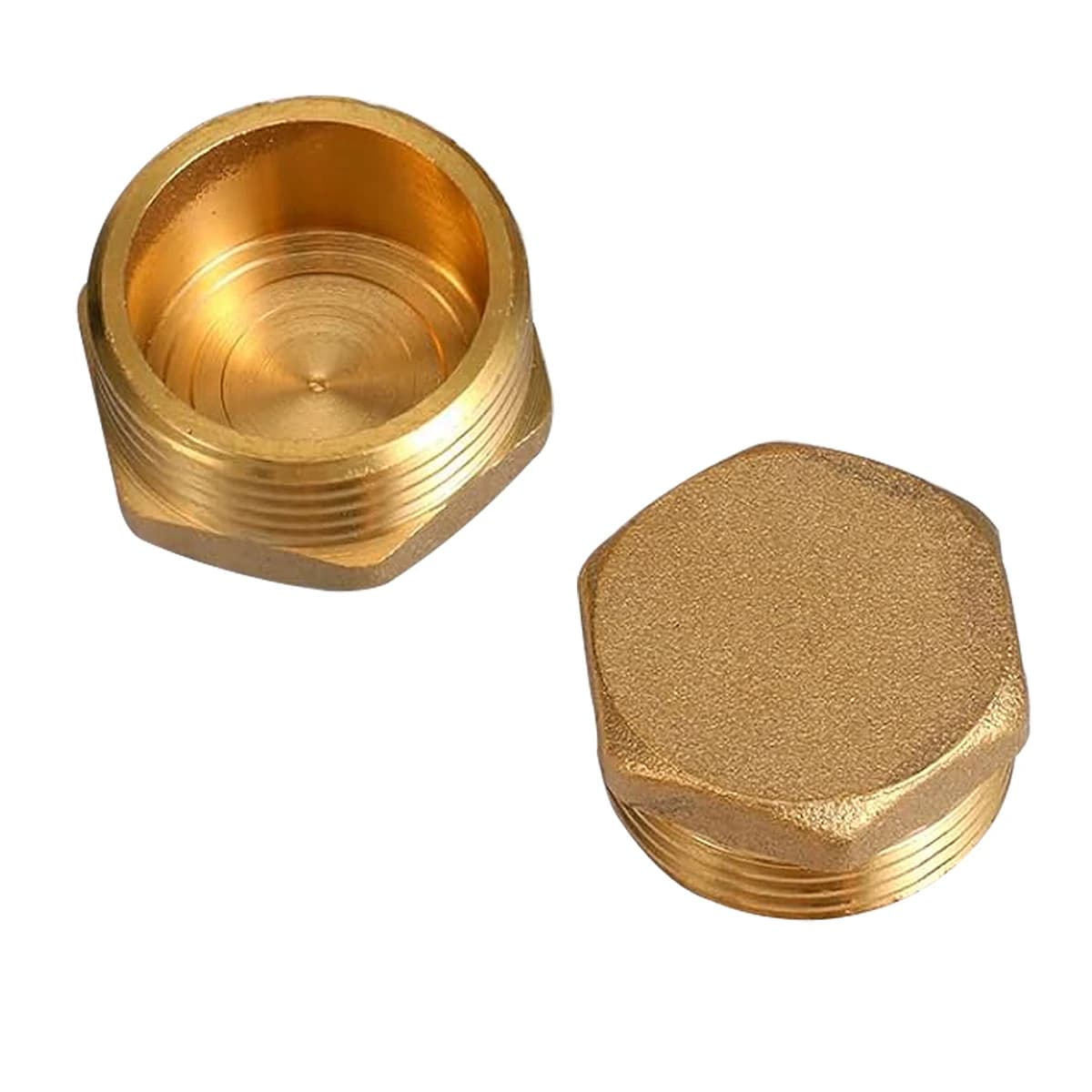 Tappo per tubo in ottone maschio da 1/2 pollice con filettatura esterna per tubo da giardino, tappo terminale per irrigazione, raccordo per tubi dell'acqua