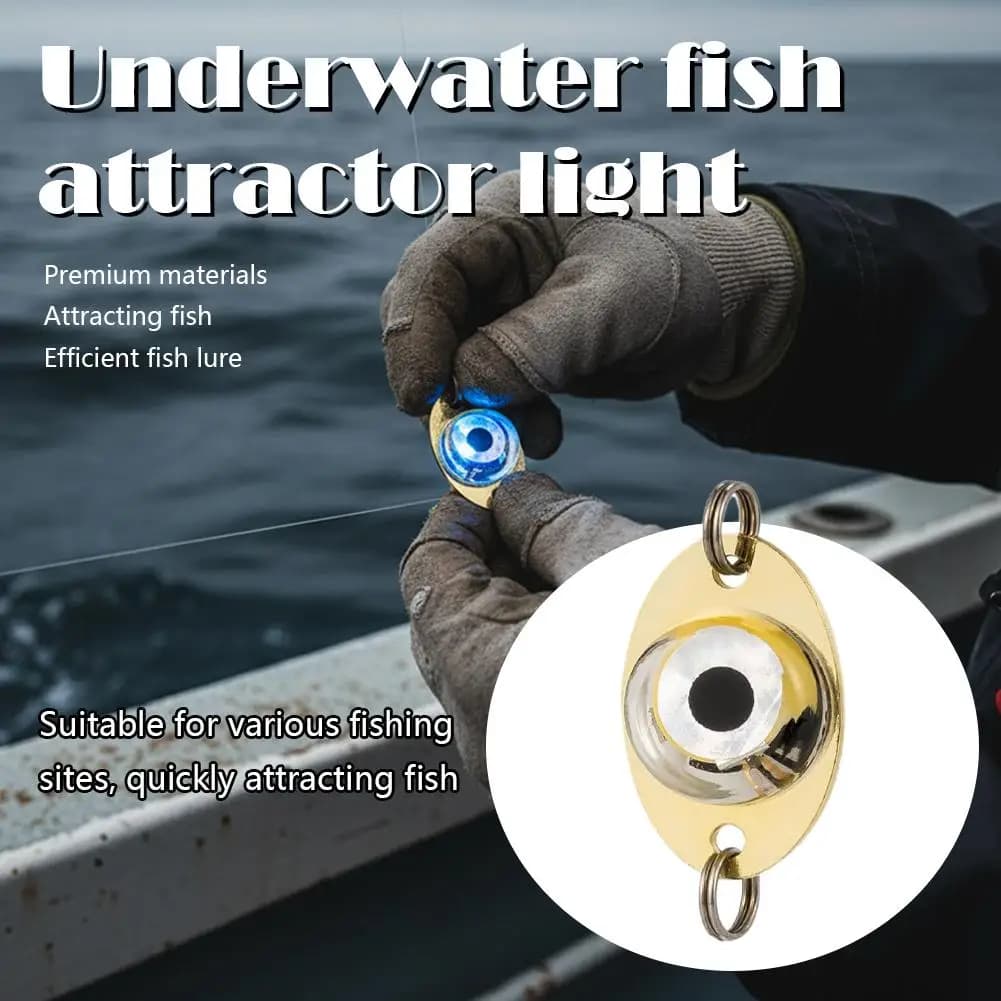 2.5 cm Colored Underwater bait for Night Fishing, Luminous bait, Lamping bait, Fin bait, Metal Light for Fish Collection