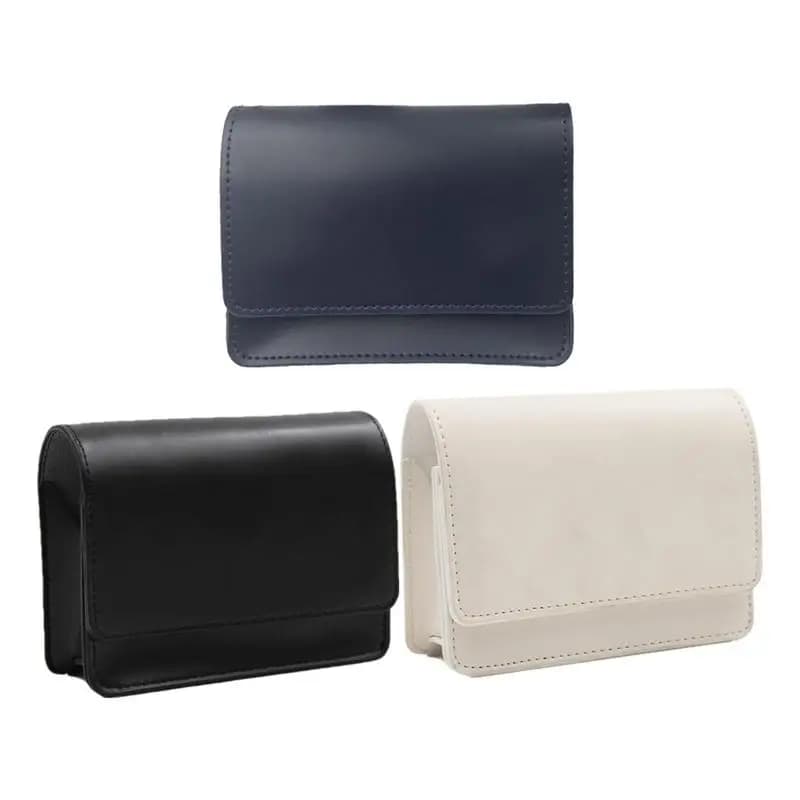 Custodia per telemetro da golf in pelle PU Borsa portaoggetti portatile per misuratore di distanza laser da golf Borsa piccola da trasporto con fodera interna morbida per il golf