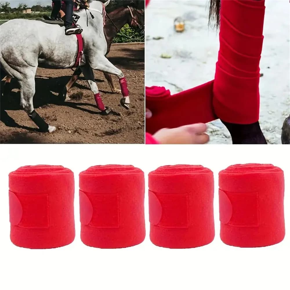 Leggings per cavalli pelosi a doppia faccia con benda da 2,5 m, per supporto per il polso del piede, guanti per artrite, protezione sportiva