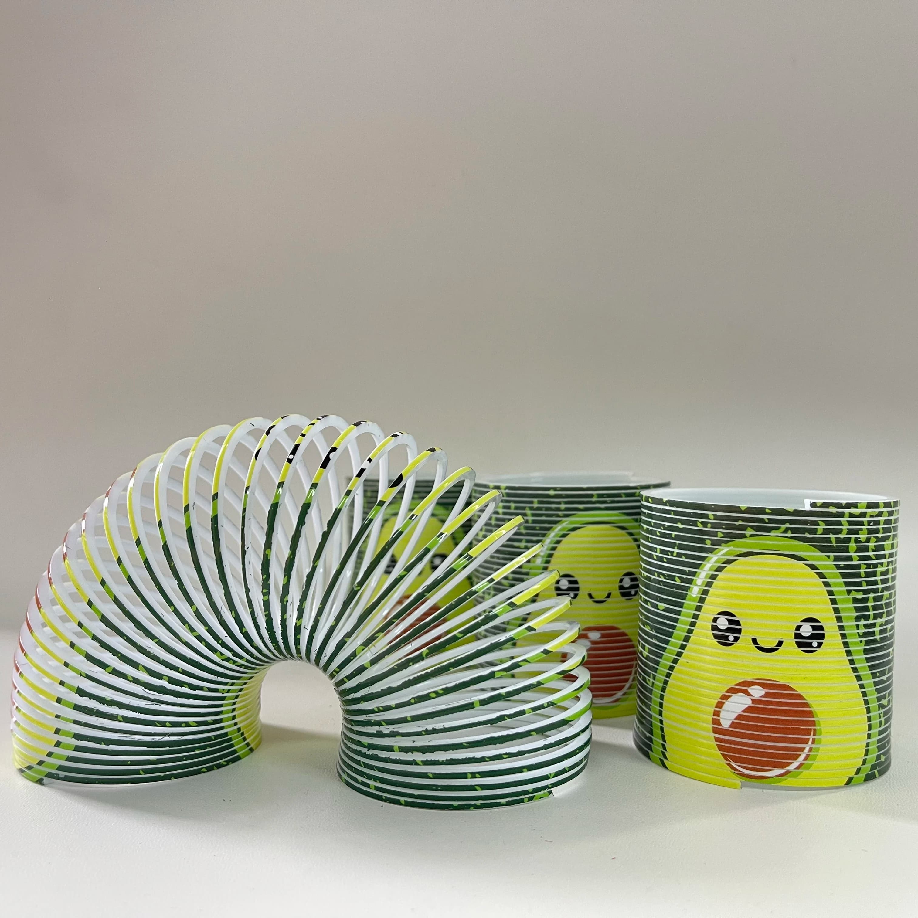 1/3/6 pezzi Giocattolo a molla arcobaleno a forma di avocado, Giocattolo educativo antistress per bambini